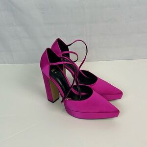 Zara Pink Platform Pump with Straps